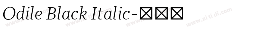 Odile Black Italic字体转换